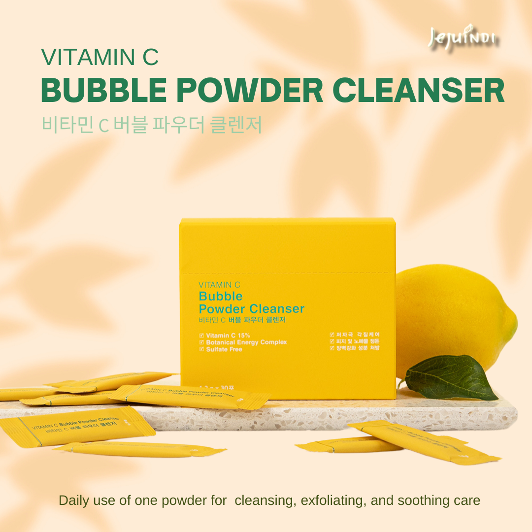 [JEJU INDI] Vitamin C Bubble Powder Cleanser 30ea