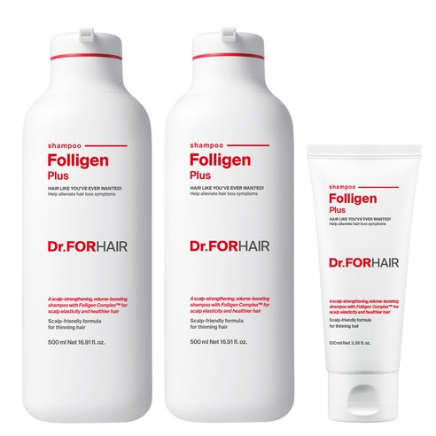 Dr.FORHAIR Folligen Plus Shampoo SET 500ml x 2P + 100ml