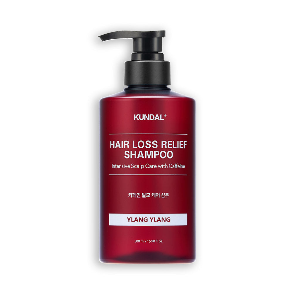 KUNDAL HAIR LOSS RELIEF SHAMPOO Intensive Scalp Care with Caffeine 500ml #YLANG YLANG