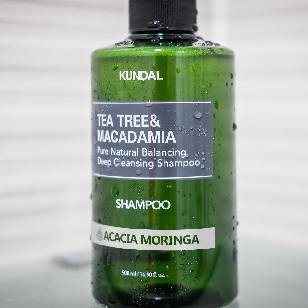 KUNDAL 茶树和澳洲坚果纯天然平衡深层清洁洗发水 500ml #ACACIA MORINGA