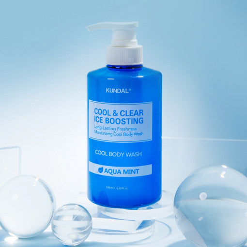 KUNDAL Cool & Clear Ice Boosting Cool Body Wash 500ml #Aqua Mint