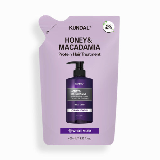 KUNDAL HONEY & MACADAMIA Nature Shampoo (Refill) 400ml #WHITE MUSK