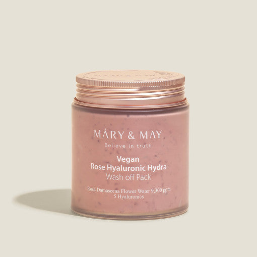 [MARY & MAY] Vegan Rose Hyaluronic Hydra Wash off Pack 300g